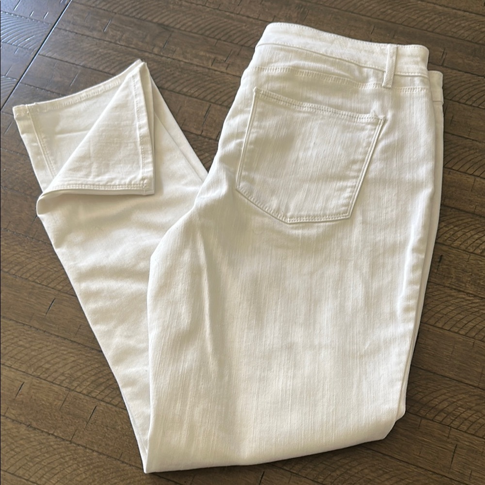 White House Black Market Straight Leg White Jeans